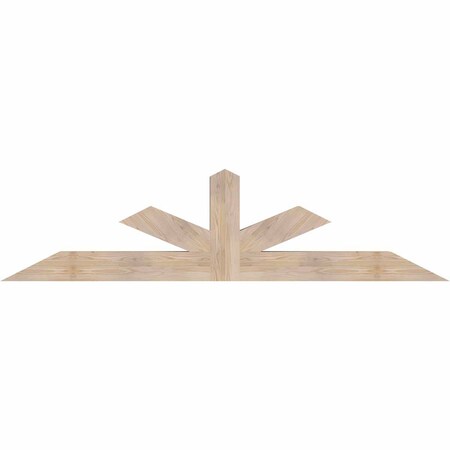 Ekena Millwork Saratoga Smooth Timber Gable Bracket, Douglas Fir, 84"W x 21"H x 5 1/2"D x 5 1/2"F, 6/12 Pitch GBW084X21X0606SAR00SDF